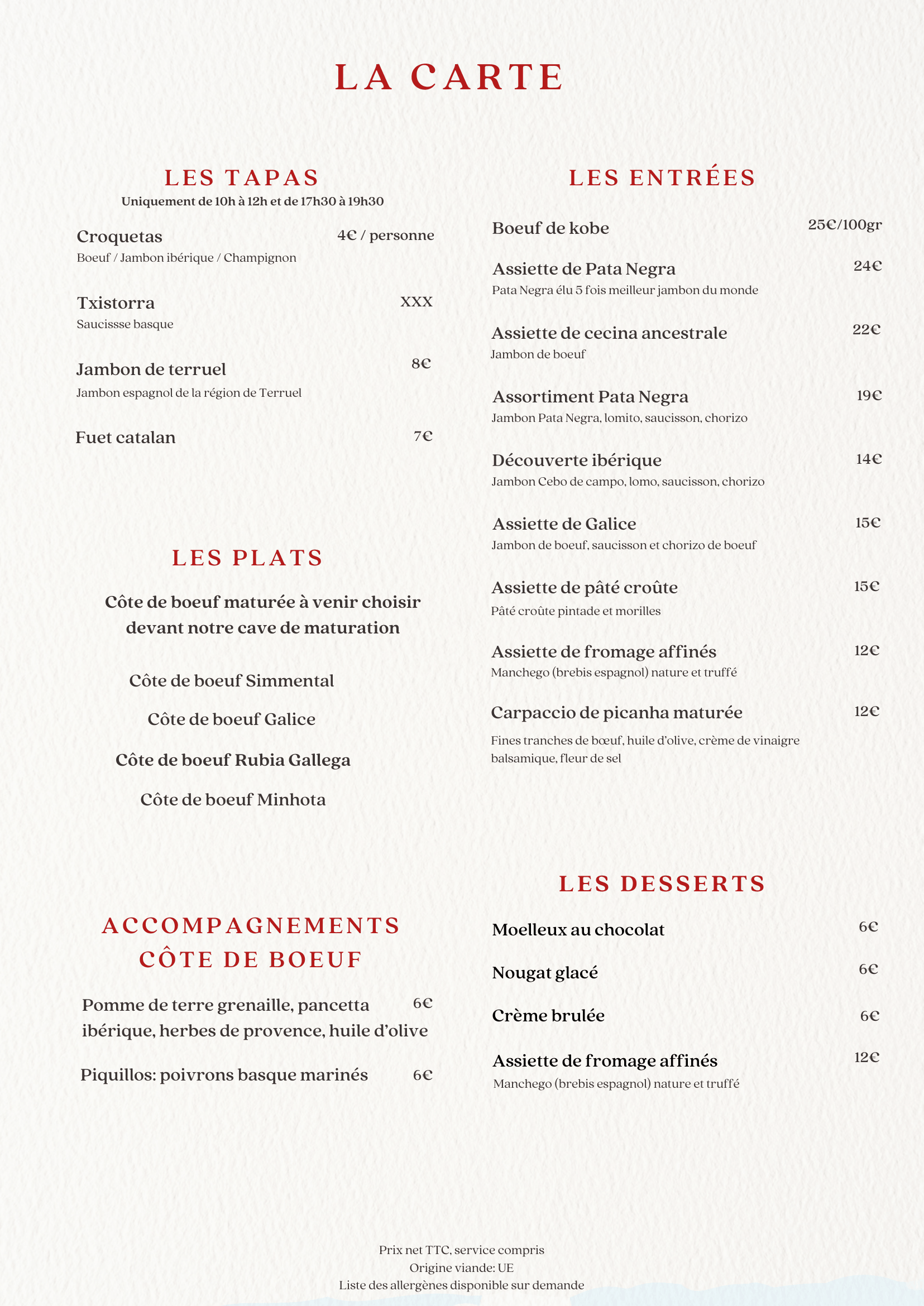 Beige marron Classique sobre Carte de restaurant Menu-2-1
