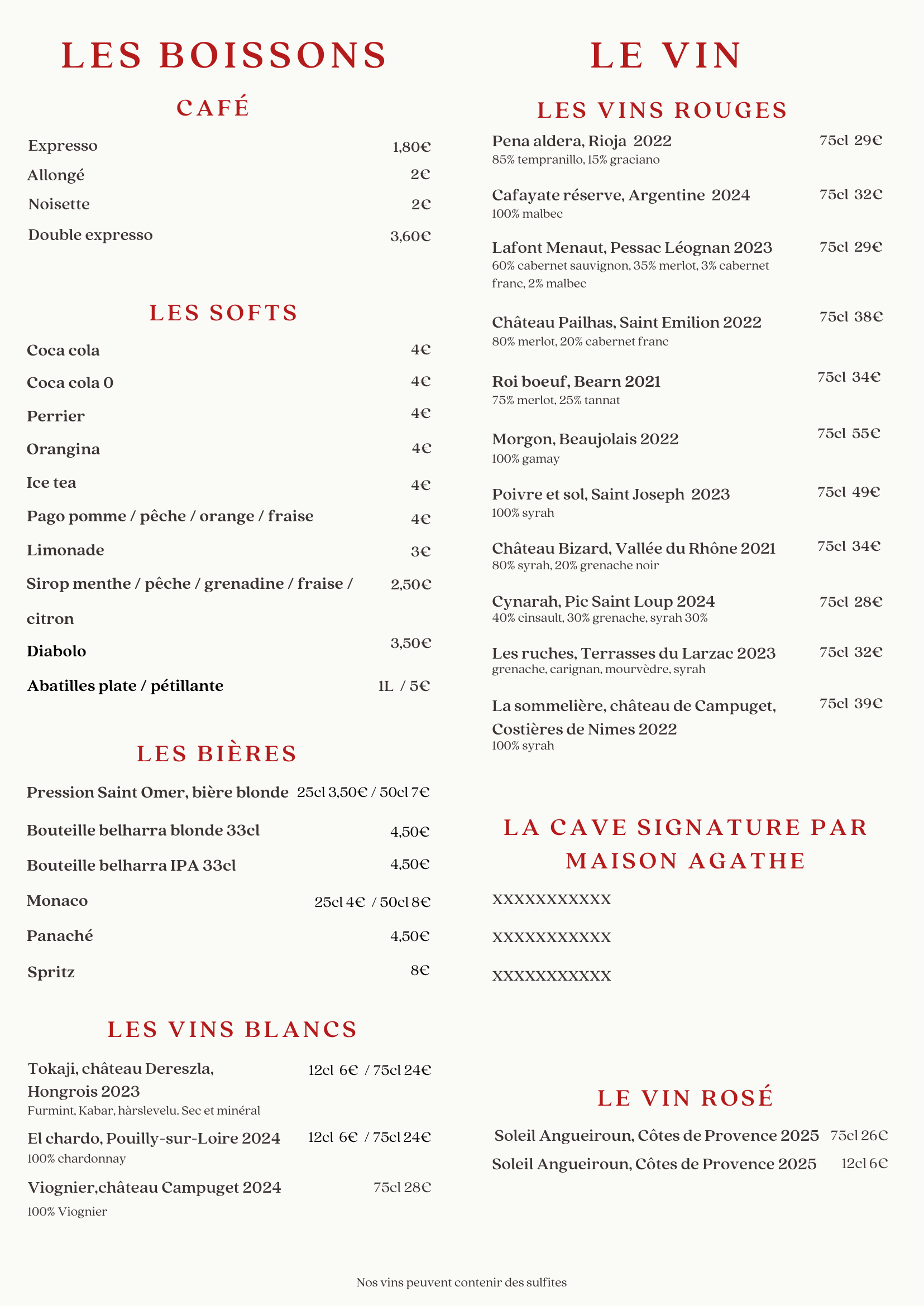 Beige marron Classique sobre Carte de restaurant Menu-2-2